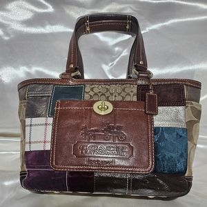 Vintage Coach Leather Patchwork Purse